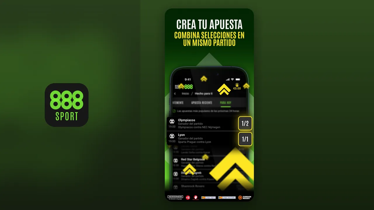Captura oficial de la app de 888sport en la App Store española