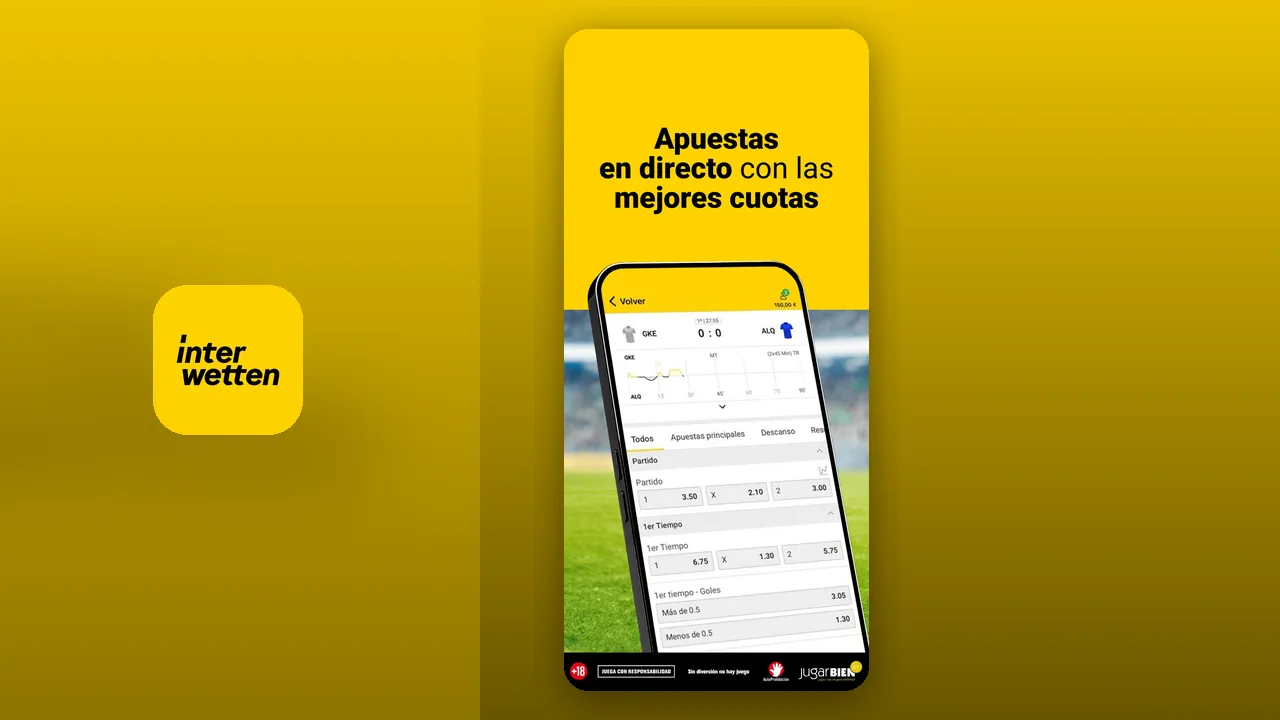 Captura oficial de la app de Interwetten en la App Store española
