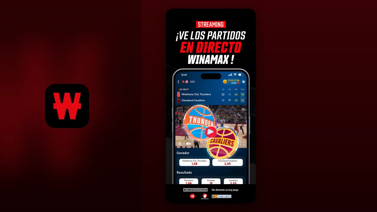 Captura oficial de la app de Winamax en la App Store española